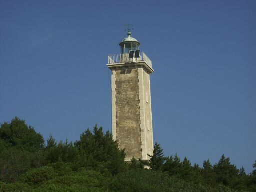 Modern lighthouse at Fiskardo