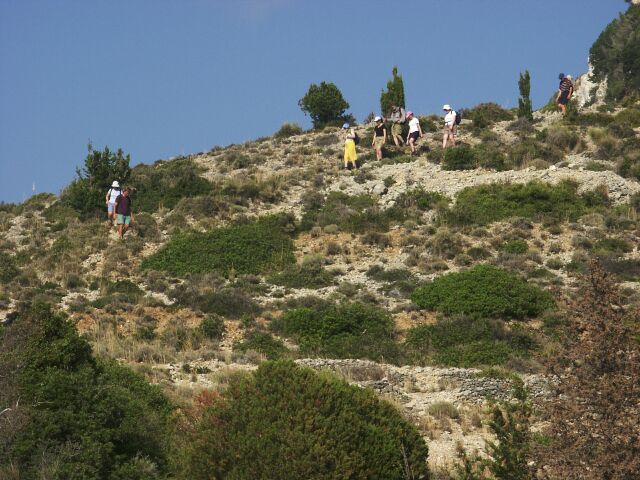 Iain leading the group towards Asos